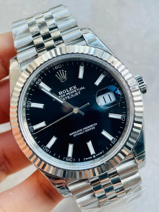 DateJust 41 SS VS Factory 1:1 Best Edition 904L Steel Black Dial on SS Jubilee bracelet - Image 2