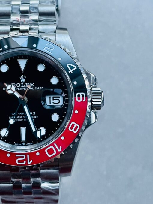 GMT Master II 16710 GMF V5 COLA 904L SS 1:1 RED BLACK Bezel Best Edition on Jubilee Bracelet GMT Master - Image 5