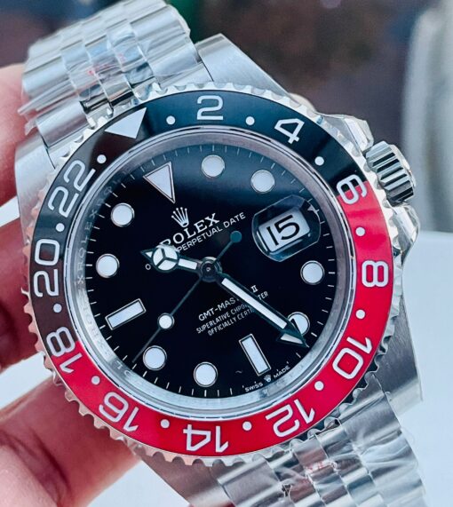 GMT Master II 16710 GMF V5 COLA 904L SS 1:1 RED BLACK Bezel Best Edition on Jubilee Bracelet GMT Master - Image 2