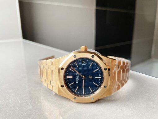 ROYAL OAK AP Jumbo 39MM 15202 RG ZF 1:1 BEST EDITION BLUE TEXTURED DIAL ON RG BRACELET A2121 - Image 3