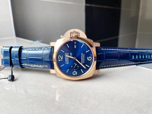 PAM1112 V GMT RG VSF 1:1 Best Edition Blue Dial on Blue Leather Strap P.9010 - Image 10