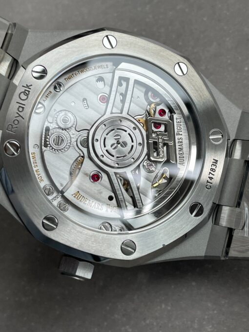 Royal Oak 41mm 15510 "50th Anniversary" SS ZF 1:1 Best Edition White Textured Dial on SS Bracelet A4302 - Image 13