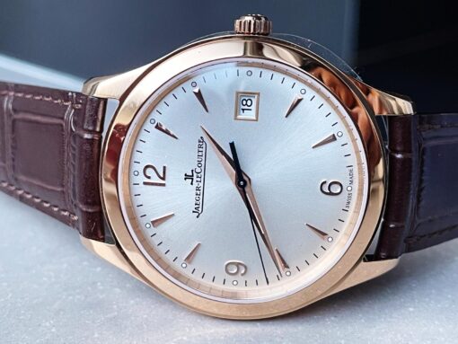 Master Ultra Thin Date RG White Dial Arabic Markers on Brown Leather Strap MIYOTA 9015 - Image 6