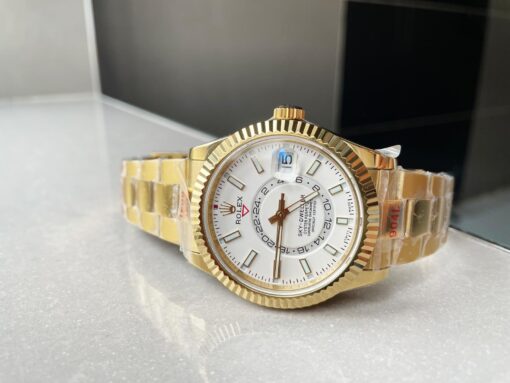 Sky-Dweller 326934 SS Noob 1:1 Best Edition White Dial on Gold SS Bracelet A23J - Image 3