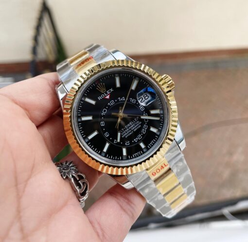 Sky-Dweller 326934 SS Noob 1:1 Best Edition Black Dial on SS Bracelet A23J