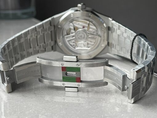 Royal Oak 41mm 15510 "50th Anniversary" SS ZF 1:1 Best Edition White Textured Dial on SS Bracelet A4302 - Image 12