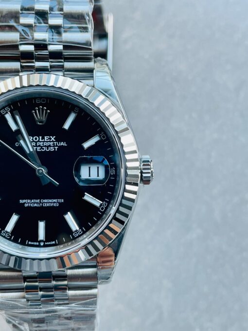 DateJust 41 SS VS Factory 1:1 Best Edition 904L Steel Black Dial on SS Jubilee bracelet - Image 5