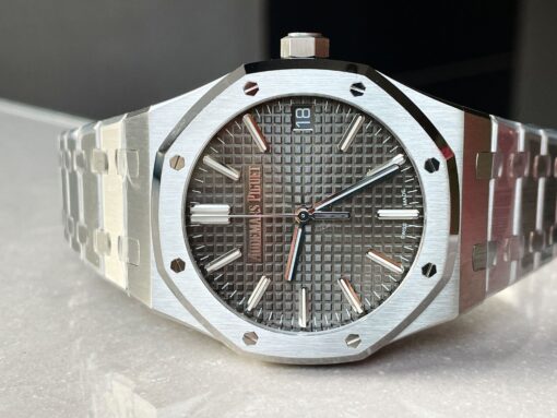 ROYAL OAK 41MM 15510 “50TH ANNIVERSARY” SS ZF 1:1 BEST EDITION GRAY TEXTURED DIAL ON SS BRACELET A4302 - Image 8