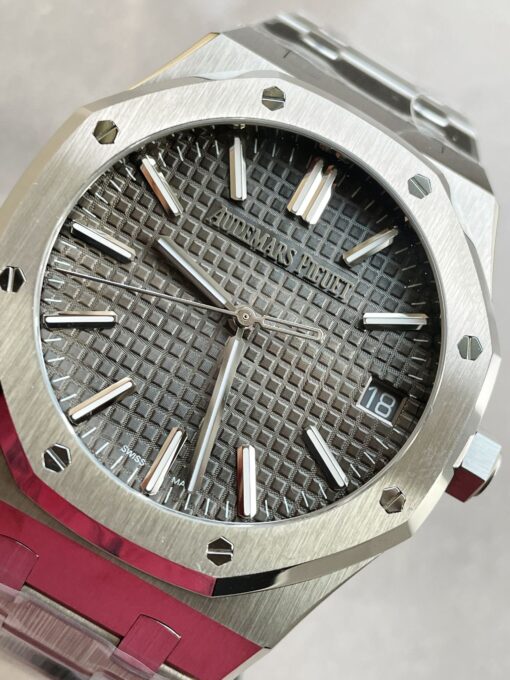 ROYAL OAK 41MM 15510 “50TH ANNIVERSARY” SS ZF 1:1 BEST EDITION GRAY TEXTURED DIAL ON SS BRACELET A4302 - Image 9