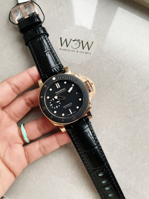 Panerai PAM974 Luminor Submersible Rose Gold VSF 1:1 Best on Black Rubber Strap AXXXIV