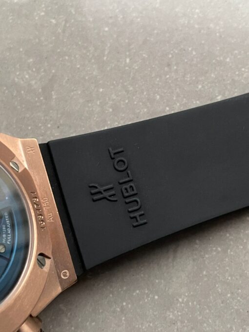 Hublot Big Bang Unico Rose Gold ZF 1:1 Best Blue Skeleton Dial on Rubber Strap A1280 - Image 14