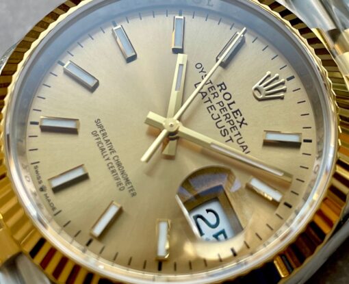 DateJust 36 SS 126233 VSF 1:1 Best Edition 904L Steel YG Stick Dial on Jubilee Bracelet VS3235 - Image 5