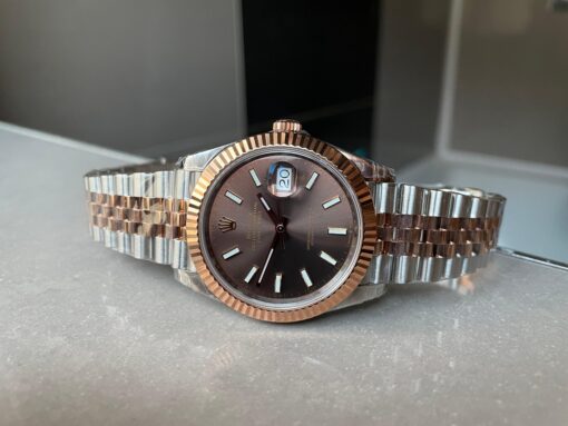 DateJust 41 126331 Fluted Bezel KING 1:1 Best Edition 904L Steel Brown Stick Dial on Jubilee Bracelet VR3235 - Image 8