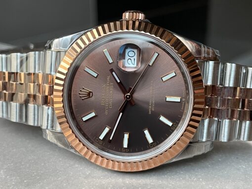 DateJust 41 126331 Fluted Bezel KING 1:1 Best Edition 904L Steel Brown Stick Dial on Jubilee Bracelet VR3235 - Image 7