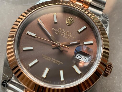 DateJust 41 126331 Fluted Bezel KING 1:1 Best Edition 904L Steel Brown Stick Dial on Jubilee Bracelet VR3235 - Image 6