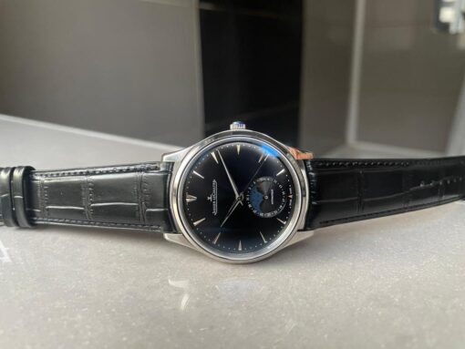 Master Ultra Thin Moon SS Black Dial on Black Leather Strap GF V4 MY9015 - Image 7