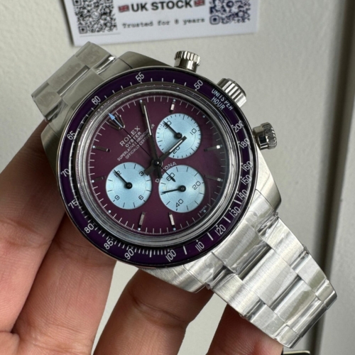 Daytona SS ADGF Best Edition Burgundy / Purple Dial on SS Bracelet SA4130