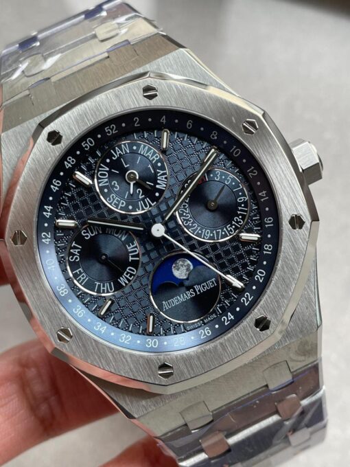 Royal Oak 41mm Perpetual Calendar 26574 SS APSF1:1 Best Edition Blue Dial on SS Bracelet A5134