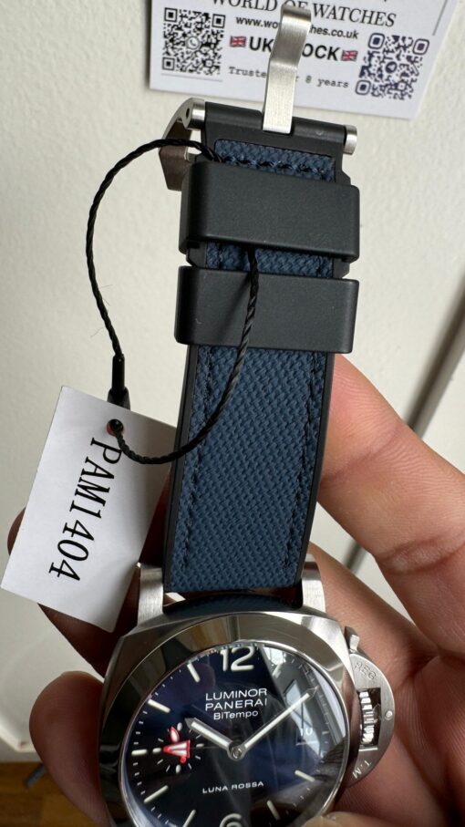 PAM1404 Z GMT SS VSF 1:1 Best Edition Blue Dial on Blue Rubber Strap Asian P900 - Image 12