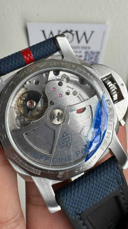 PAM1404 Z GMT SS VSF 1:1 Best Edition Blue Dial on Blue Rubber Strap Asian P900 - Image 9