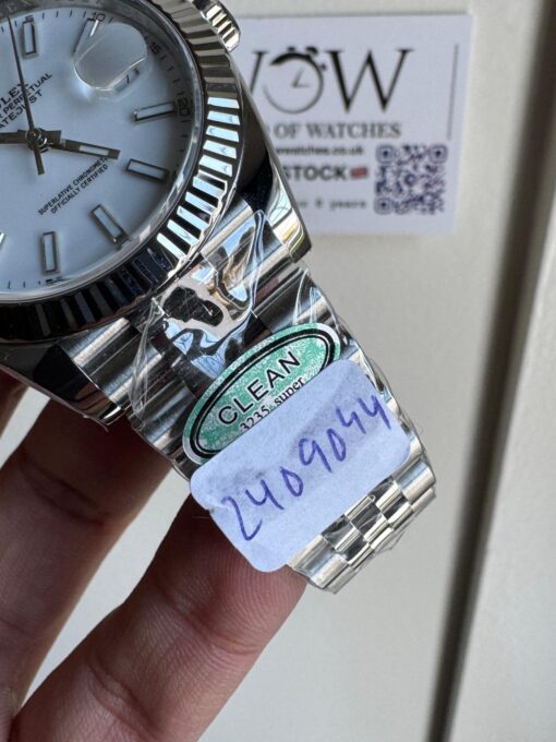 Clean Datejust 41 904L SS Fluted Bezel White Dial on SS Jubilee Bracelet Clean VR3235 - Image 5